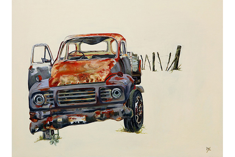 ... TRUCKED - oil on canvas