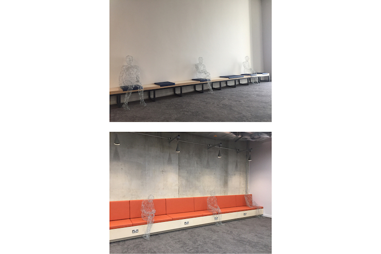 Figures in situ at James McCune Smith Learning Hub, University of Glasgow 